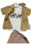Boy's Short-Sleeved Shirt T-Shirt Shorts Set / Shirt - Sleeveless T-Shirt Shorts/3-Piece Set with Shorts - 2
