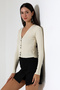 Women's Buttoned V-Neck Thin Cardigan - 5