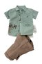 Boy's Short-Sleeved Shirt T-Shirt Shorts Set / Shirt - Sleeveless T-Shirt Shorts/3-Piece Set with Shorts - 2