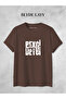 Hanımcı Beyci Dear Combination Folded Design Brown Oversize Tshirt Set of 2 - 3