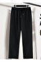 Men's Black Straight Leg Comfortable Sweatpants - 6