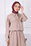 Modal Suit with Mink Shirt Skirt - 4