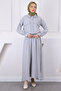Modal Suit with Gray Shirt Skirt - 2