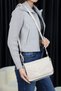 Cream Genuine Leather Crossbody and Shoulder Bag (100% Genuine Leather Women's Bag)