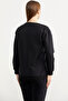 Printed Oversize Basic Sweatshirt - Black - 5
