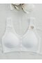 Front Snap Button, No Underwire, Seamless Bralet, Soft Comfortable Bra with Removable Pads - 3