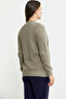 Double Breasted Belted Wool Knitwear Cardigan - Mink - 5