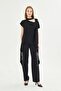 Black Design Pants with Zipper Detail