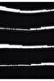 Slim Fit Round Neck Striped Women's Black Sweater - 5