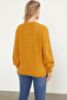 Crew Neck Buttoned Knitwear Cardigan - Güneş - 5