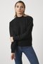 Half Turtle Sleeves Knitwear Sweater with Pearl Detail - Black - 3