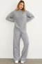 Crew Neck Zik Zak Motif Knitwear Sweater - Gray - 3