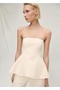 Ruffled Strapless Blouse