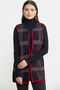 Full Needle Double Color Wool Knitwear Vest - Black - 3