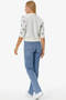 Floral Motif Crop Knitwear Set Bone - 7