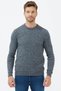 Crew Neck Knitwear Sweater - Navy Blue - 2