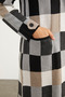 Colorful Long Cardigan with Block Pattern - Black - 4