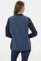 Thick Zippered Pocket Detailed Knitwear Cardigan - Navy Blue - 6
