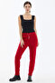 Women's Pocket Knitwear Trousers - Red - 2