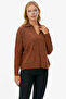 Polo Neck Pocket Knitwear Sweater Tan - 3