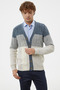 Color Block Transition Knitwear Cardigan - White - 2