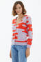 V-Neck Buttoned Pocket Knitwear Cardigan - Lilac - 2
