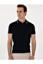 Navy Blue Slim Fit Buttoned Polo Neck Knitwear T-Shirt 50307314-Vr033 - 3