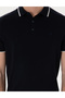 Navy Blue Slim Fit Buttoned Polo Neck Knitwear T-Shirt 50307314-Vr033 - 6
