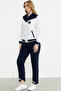 Color Block Gradient Crepe Suit - Navy Blue - 5