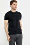 Cotton T-Shirt with Embossed Print Detail - Black - 3