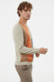 Multicolored Block Pattern Knitwear Sweater - Cream - 4