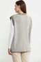 Ribbed Double Color Wool Knitwear Vest - Milk Coffee - 6