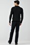 Men's Zippered Pocket Knitwear Cardigan - Black - Gray - 3