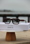 Green Ultraviolet 400 Protected Glass Brown Frame Unisex Sunglasses