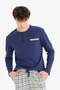 Regular Fit Pajama Set Long Sleeve Top Checked Long Bottom E0508Ax25Sp - 3