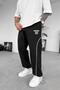 Black New York Leg Adjustable Detail Baggy Tracksuit - 2
