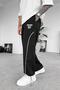 Black New York Leg Adjustable Detail Baggy Tracksuit - 3