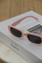 Black Ultraviolet 400 Protected Glass Pink Frame Women's Sunglasses - 4
