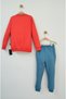 Round Printed Orange Bottom Top Set - 2