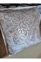 2 Pieces Velvet Cushion Cover/40X40Cm/Silvery Faux Leather Embroidered/Grey Silver - 6