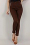 Wild Skinny Jeans with Skinny Legs Brown Lycra High Waist - 6