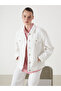 White Shirt Collar Women's Jean Jacket