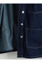 Indigo Shirt Collar Women's Jean Jacket - 7