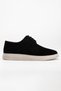 Genuine Leather Suede Men's Casual Shoes Black Tied Beige Sole - 3
