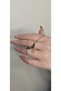 Women's Gray Stone Butterfly Necklace Stainless Steel - 3