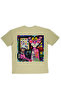 Lenithra Pink Panther Back Printed Unisex Oversize Beige T-Shirt - 3