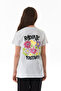 100% Cotton Girl's T-Shirt with Text Printed on the Front and Back - 4