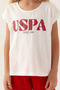 Us1833-C Licensed Girl's Bermuda Suit Cream-Red - 4