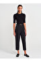 10743 Crew Neck Buttoned Knitwear Blouse-Black - 4