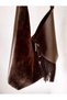 Suede and Genuine Leather Handbag Vintage Silver Accessories Shoulder Handbag - 2
